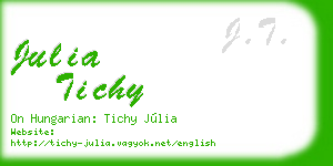 julia tichy business card